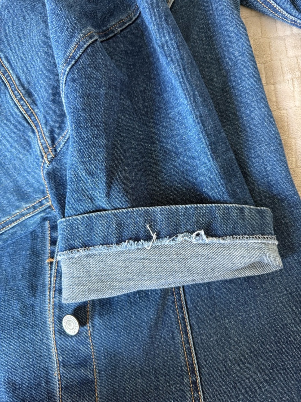 Abercrombie & Fitch Blue Denim Button-Front Mini Dress - Picture 6 of 6